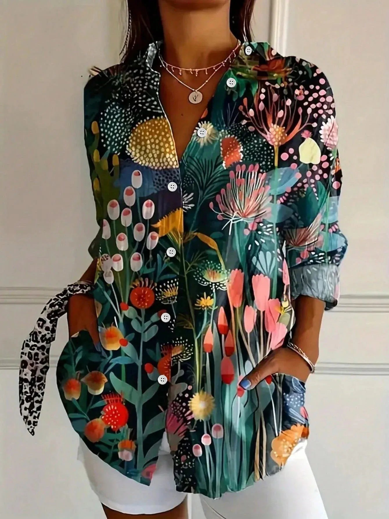 Caroline™ | Blomstret skjorte