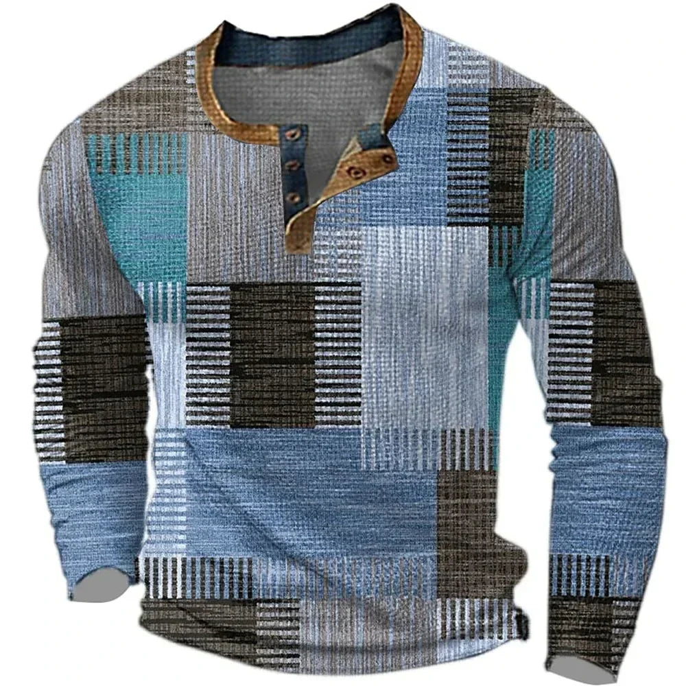 Peter ™ | Mønstret Henley bluse