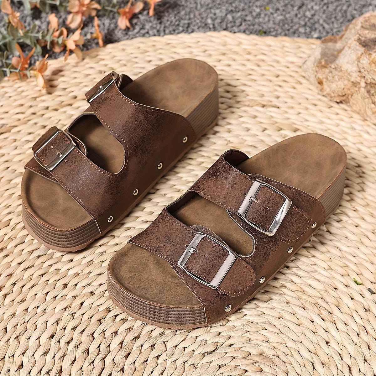 Anna | Cross-Strap Sandaler Polstret Sål Spænde Design