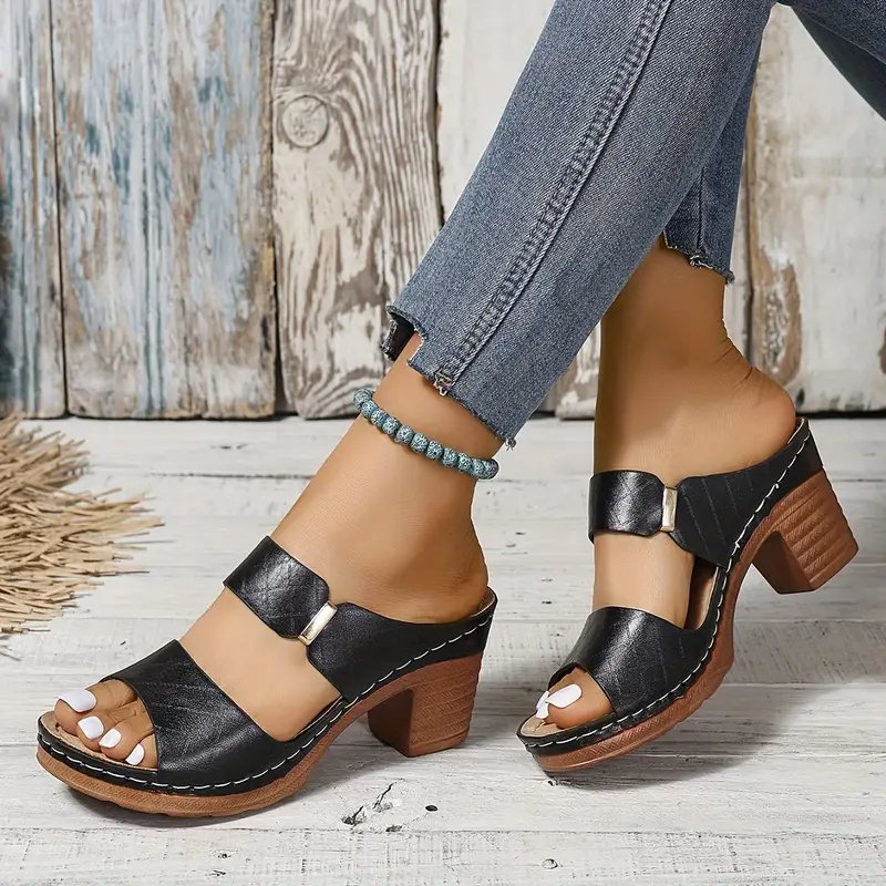 Ella | Dame Ortopædiske Blokchunky Memory Foam Sandaler