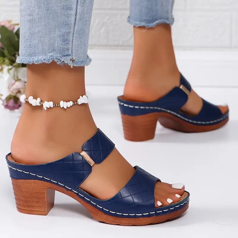 Ella | Dame Ortopædiske Blokchunky Memory Foam Sandaler