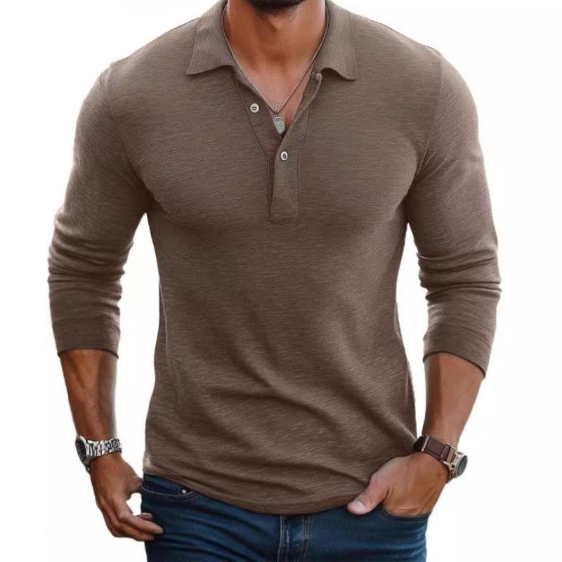 Oliver | Herre Satin Langærmet Polo Shirt Slim Fit