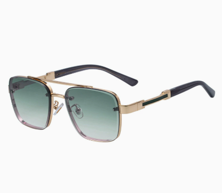 Alma | Sunglasses Retro Guld Titanium Gradient UV400