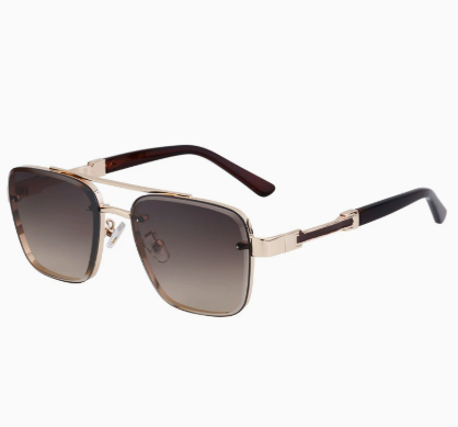 Alma | Sunglasses Retro Guld Titanium Gradient UV400