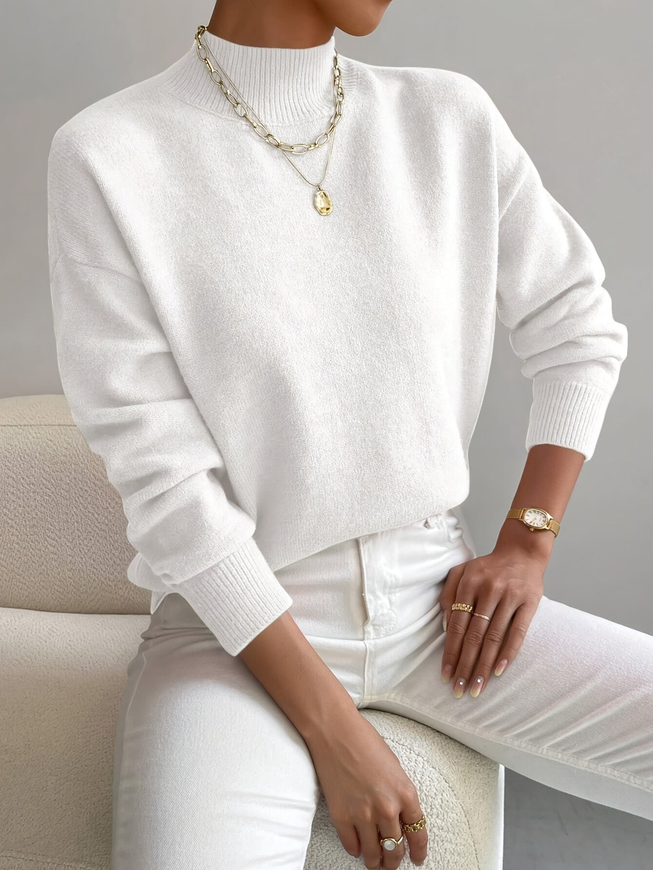 Celina | Dame Langærmet Pullover Sweater Top