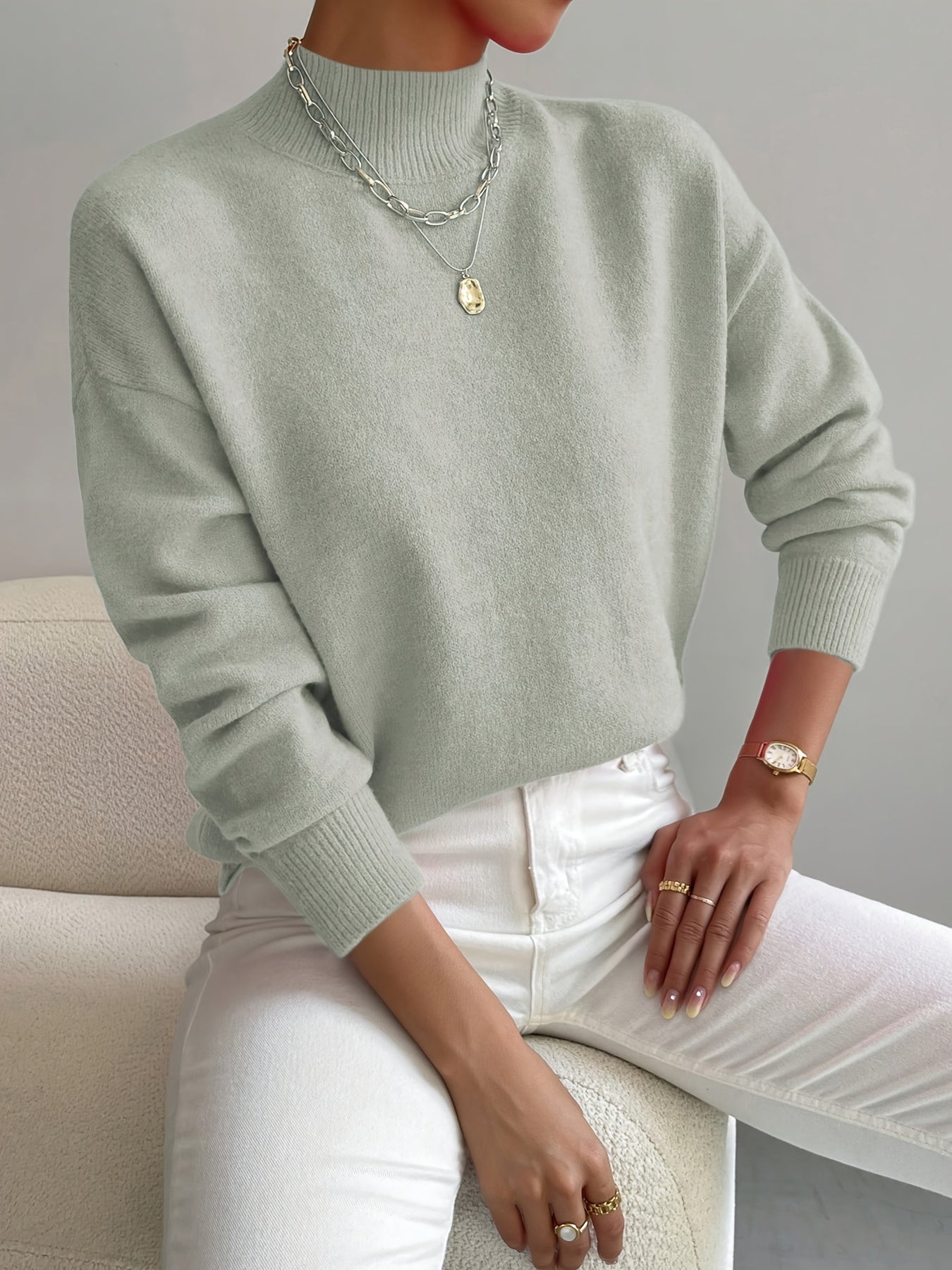 Celina | Dame Langærmet Pullover Sweater Top