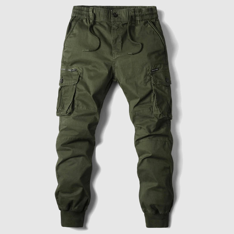 Aage | Herre Slim Fit Casual Bukser Med Cargo Lommer
