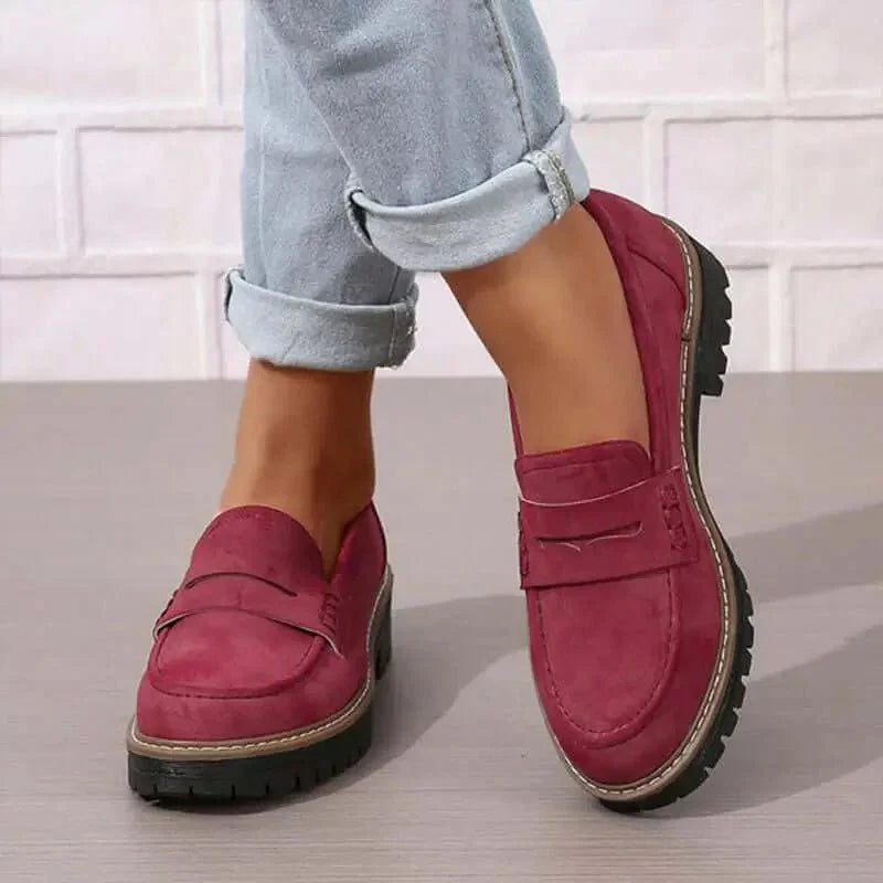 Christella | Dame Slip-On Loafers Med Kraftig Sål