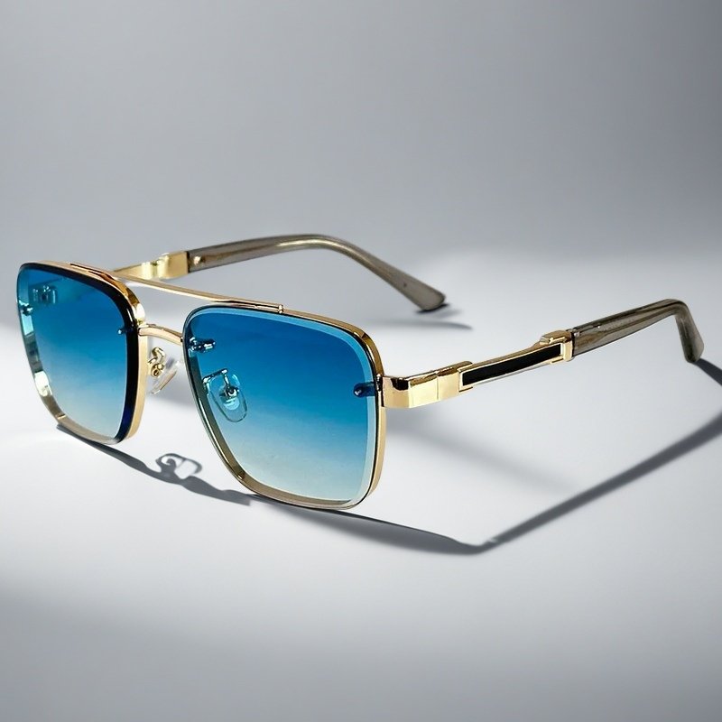 Lucas | Sunglasses Aviator Firkantet Guld Metal Gradient
