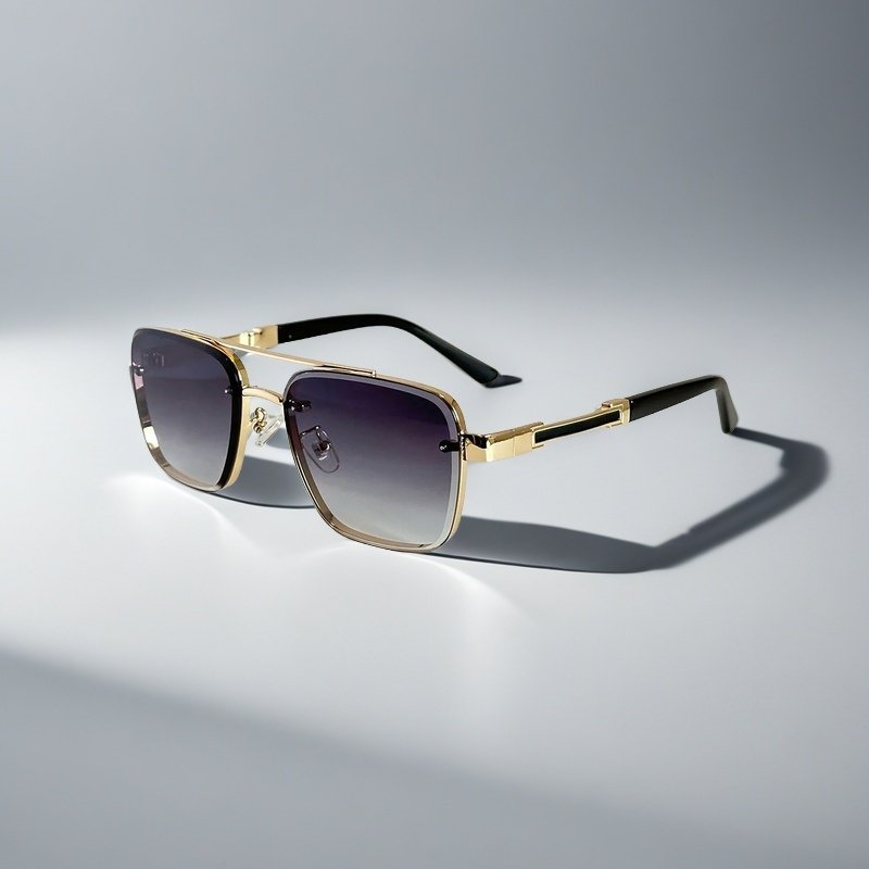 Lucas | Sunglasses Aviator Firkantet Guld Metal Gradient