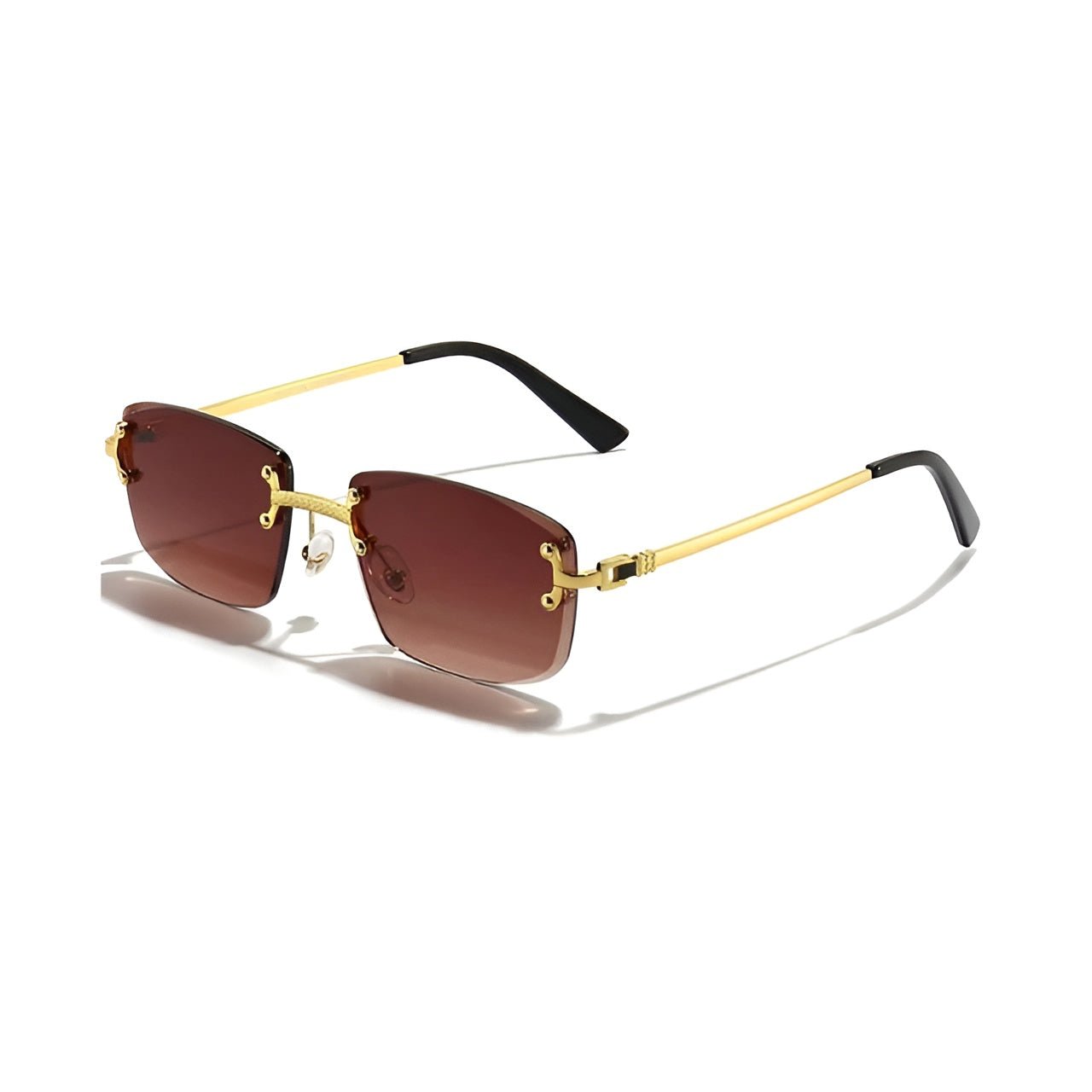 Lucas | Sunglasses Aviator Gradient Metal Rimless UV400