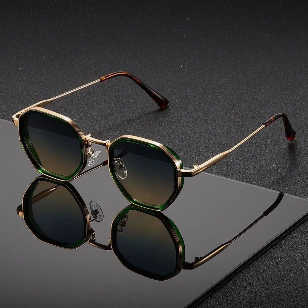 Sofia | Sunglasses Retro Geometrisk Design Metal Ramme