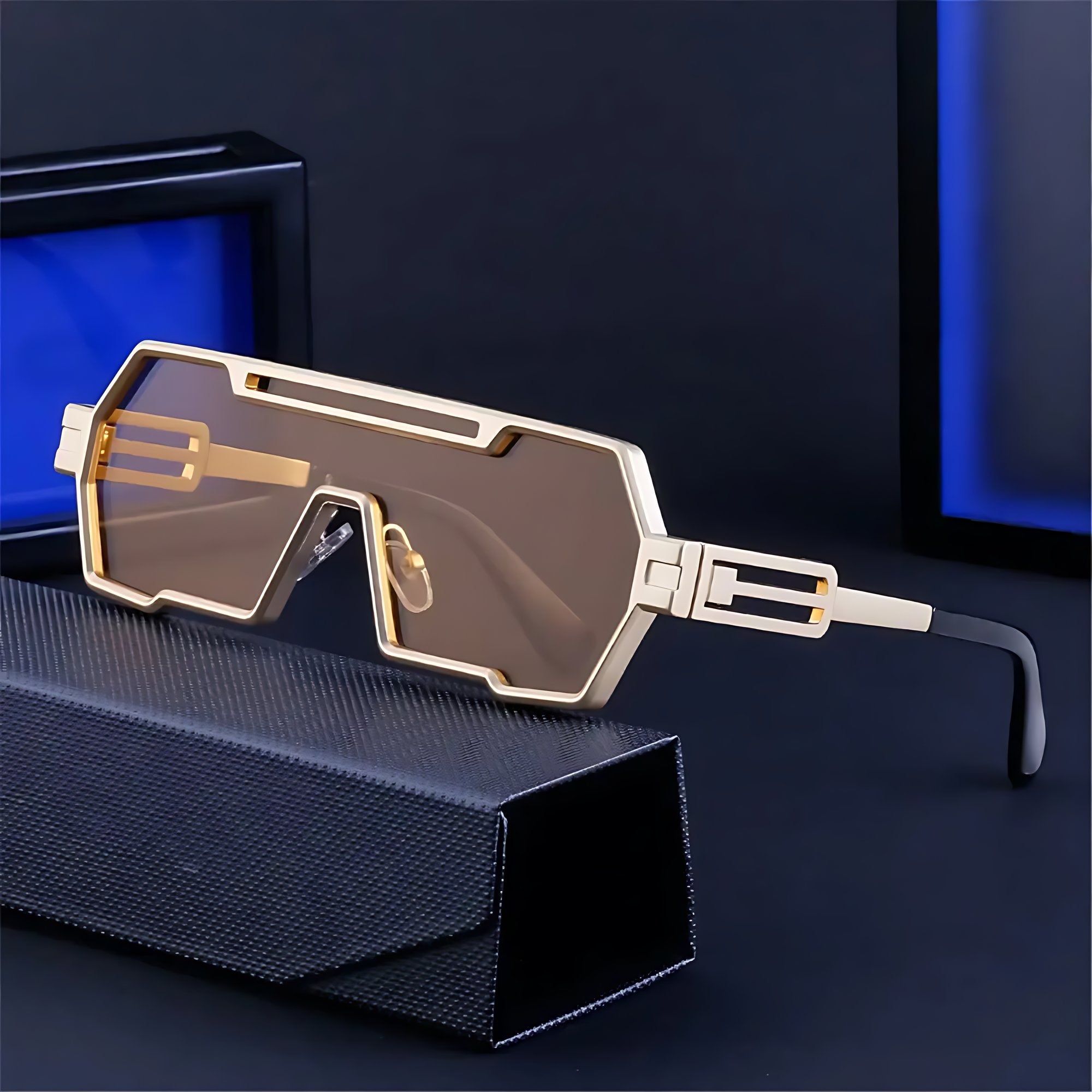 Oscar | Sunglasses Steampunk Metal Firkantede UV Beskyttelse