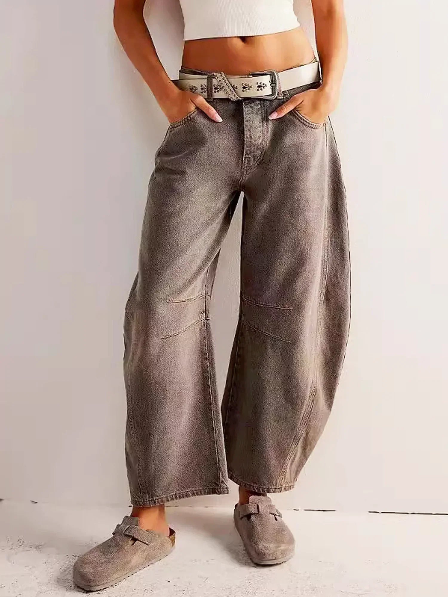 Inger | Dame Leopardprint Wide Leg Jeans